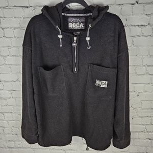 BOCA | vintage 90s oversized boxy pullover ¼ zip hooded hoodie sweatshirt